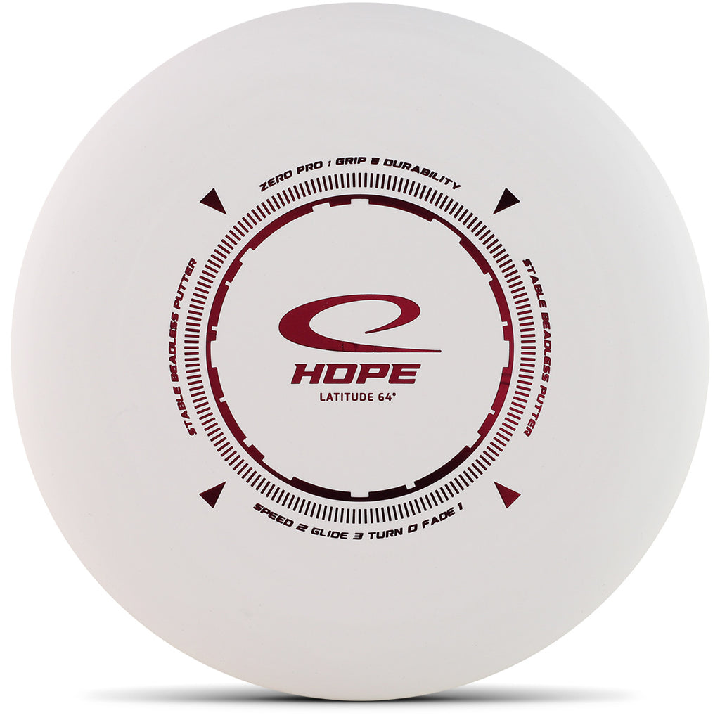 Latitude 64 Zero Pro Hope | Firm & Tacky Straight Putter