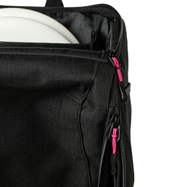Zipper Bag／BLACK × winered Zip_Pull_on_Black_Bag_-